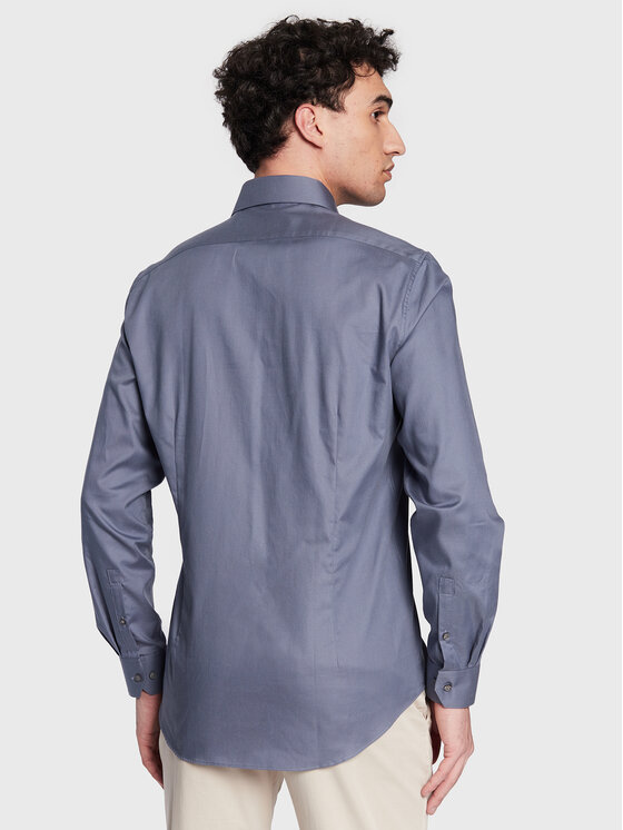 Camicia K10K108427 Grigio Fitted Fit