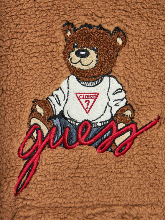 Guess Guess Džemperis ar kapuci H4BJ08 WGIQ0 Bēšs Regular Fit