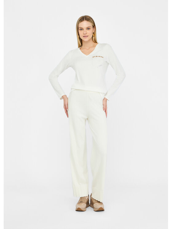 Liu Jo Liu Jo Longsleeve TF5170JS00310103 Bianco Regular Fit