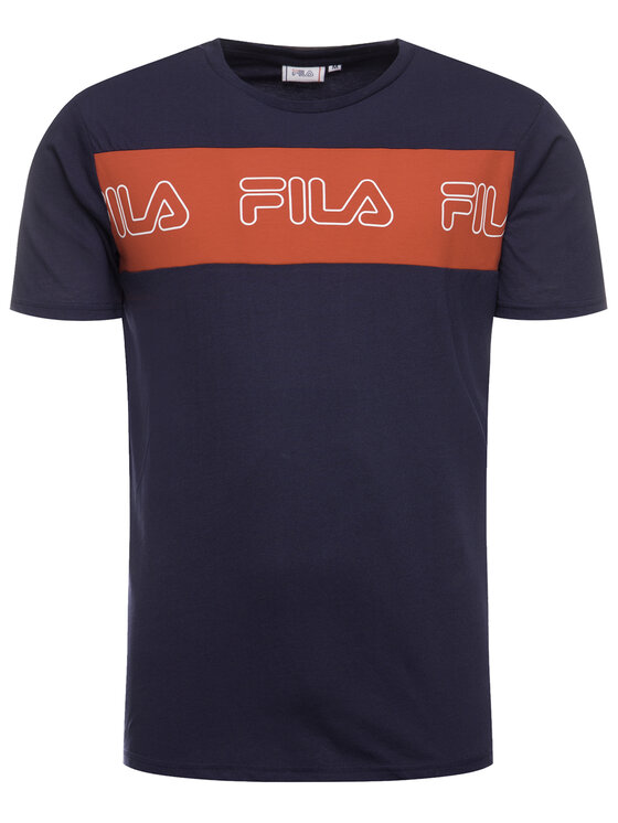 Fila Fila Marškinėliai Aki Logo 687129 Tamsiai mėlyna Regular Fit