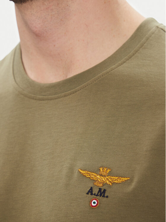 Aeronautica Militare Aeronautica Militare Marškinėliai 251TS1580J372 Chaki Regular Fit