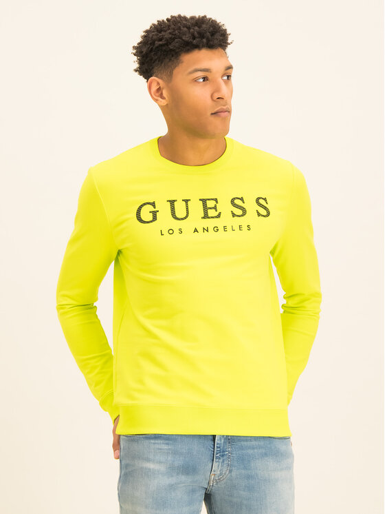 Guess Guess Bluză M01Q54 K6ZS0 Verde Slim Fit