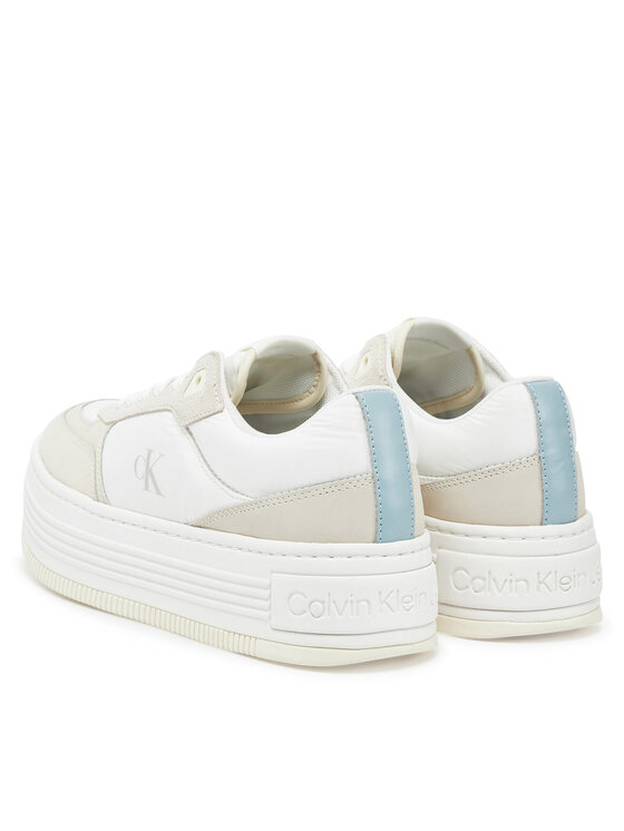 Calvin Klein Jeans Calvin Klein Jeans Sneakersy Bold Flatf Low Lace Mix YW0YW01742 Biela