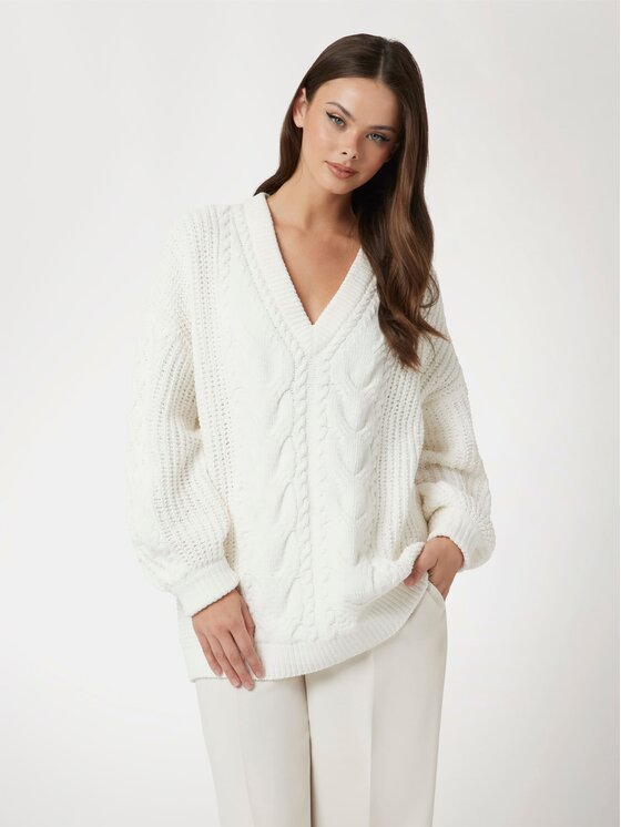 Sweter, rozmiar M, Biały, 155235