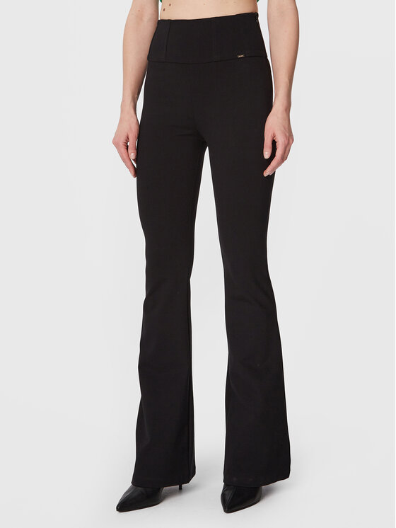 Fracomina Pantaloni din material FR23SVA007W49701 Negru Regular Fit