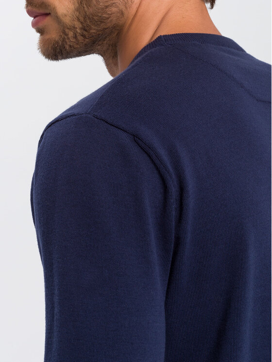 Cross Jeans Cross Jeans Sweter 34156-001 Granatowy Regular Fit