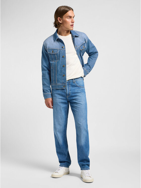 Lee Lee Kurtka jeansowa RIDER JACKET Niebieski Regular Fit