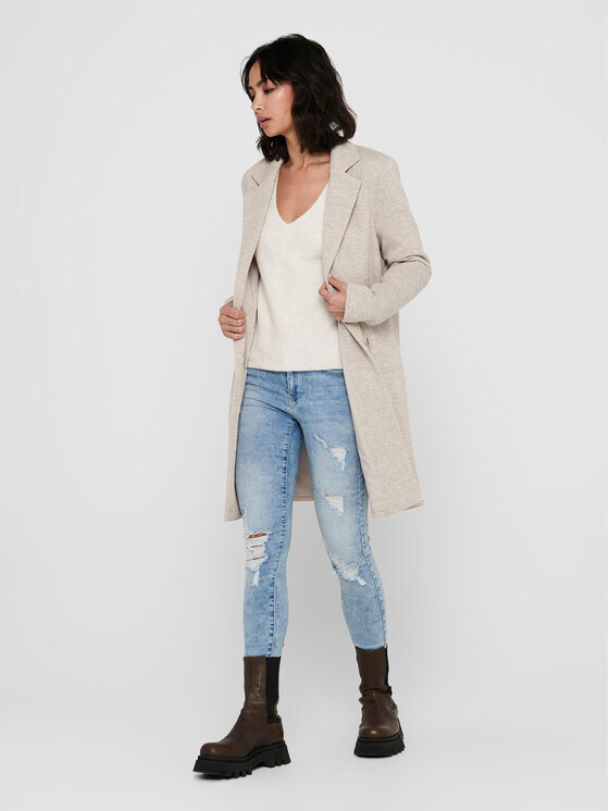 ONLY ONLY Átmeneti kabát Carrie 15173066 Bézs Regular Fit