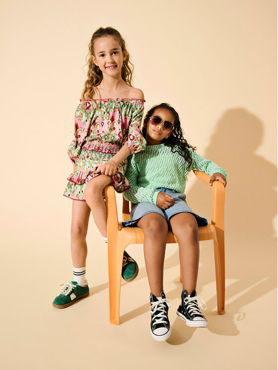 Kids ONLY Kids ONLY Džemper Donna 15341338 Zelena Loose Fit
