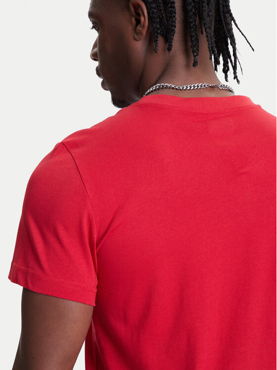 Kappa Kappa T-krekls Logo Korpo Cafers 304J150 Gaiši sarkana Slim Fit