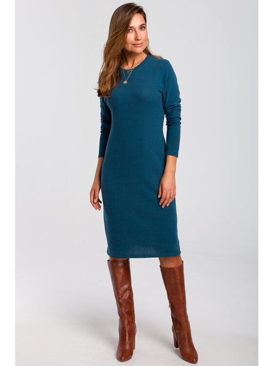 Stylove Stylove Každodenné šaty S178 Modrá Regular Fit