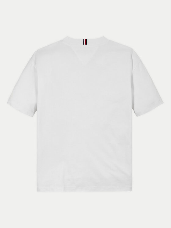 Tommy Hilfiger Tommy Hilfiger T-Shirt Flag Fun KB0KB09354 M Biały Regular Fit