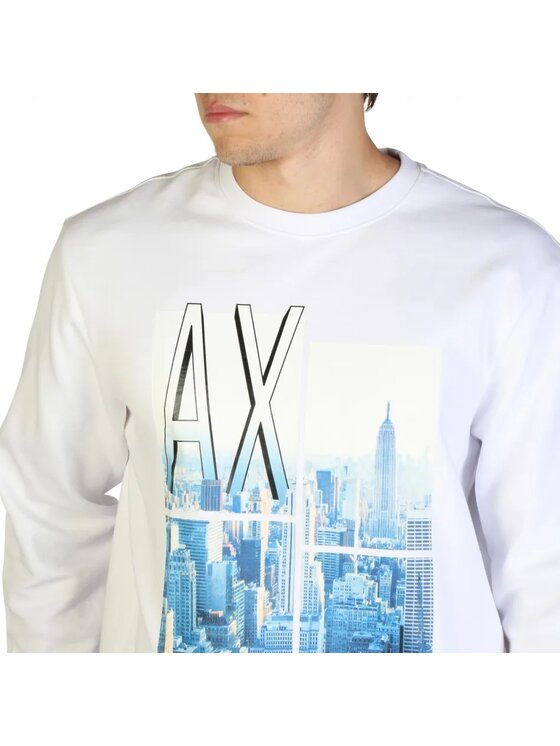 Armani Exchange Armani Exchange Mikina 3ZZM71 ZJQ2Z 1100 Bílá Regular Fit