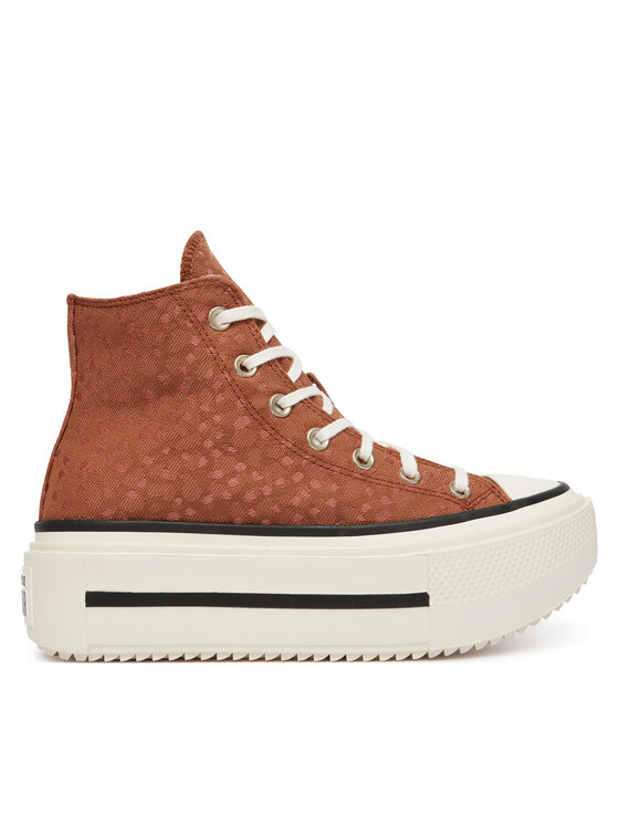 Converse Converse Sneakers aus Stoff Chuck Taylor All Star Lift Double Stack Platform Deer A17883C Braun