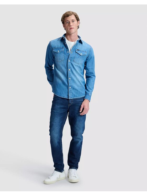 Lee Lee Koszula REGULAR SHIRT Niebieski Regular Fit