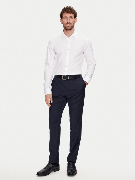 BOSS Boss Cămașă H-Hank-Kent-C3-214 50512652 Alb Slim Fit