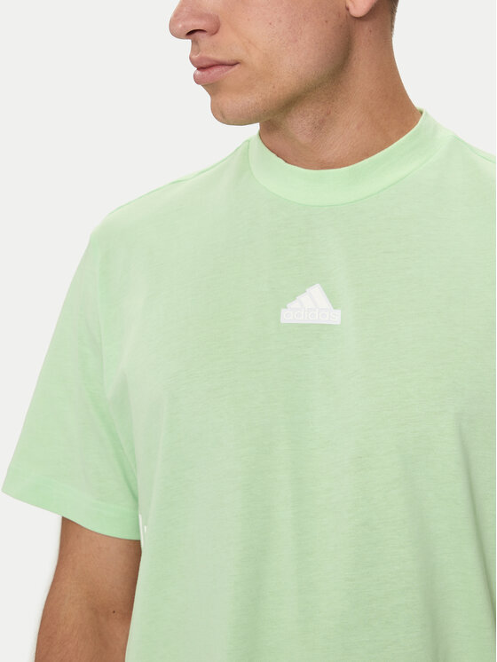 adidas adidas Marškinėliai Future Icons 3-Stripes IR9169 Žalia Loose Fit