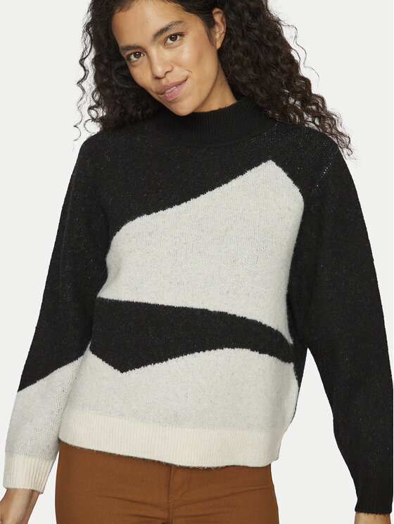 Vila Vila Rollkragenpullover Cilia 14094212 Schwarz Regular Fit