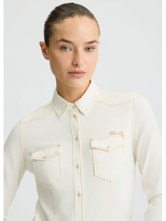 Liu Jo Liu Jo camicia di jeans UXX046D405110701 Bianco Regular Fit