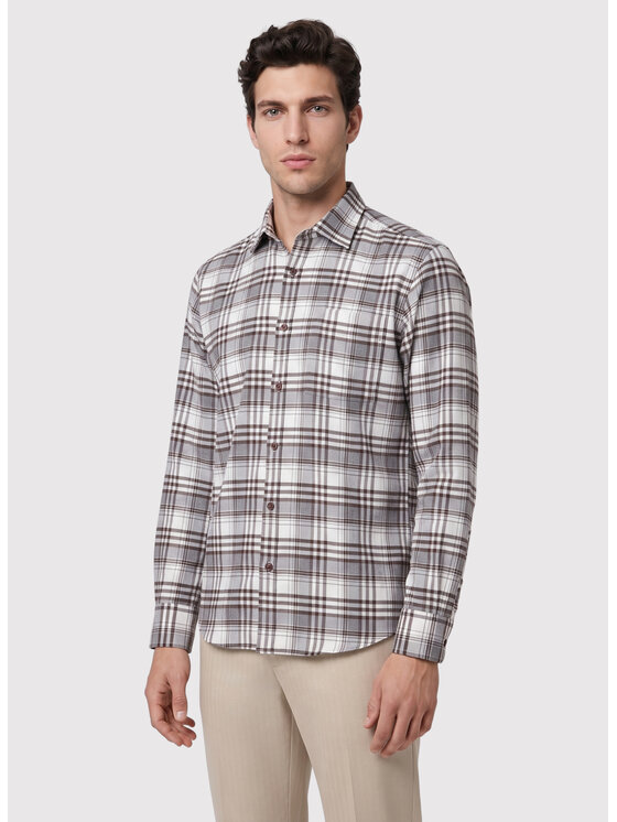 Pako Lorente Pako Lorente Koszula P26WF-1X-007 Brązowy Regular Fit