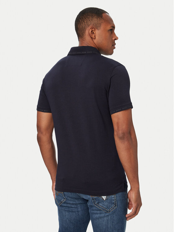 Guess Guess Polo marškinėliai M6YP66 K4394 Tamsiai mėlyna Extra Slim Fit