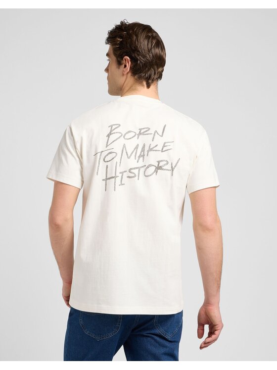 Lee Lee T-shirt RELAXED GRAPHIC TEE Bianco Relaxed Fit