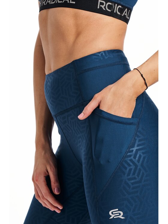 ROUGH RADICAL ROUGH RADICAL Legginsy SPEED X Granatowy Slim Fit