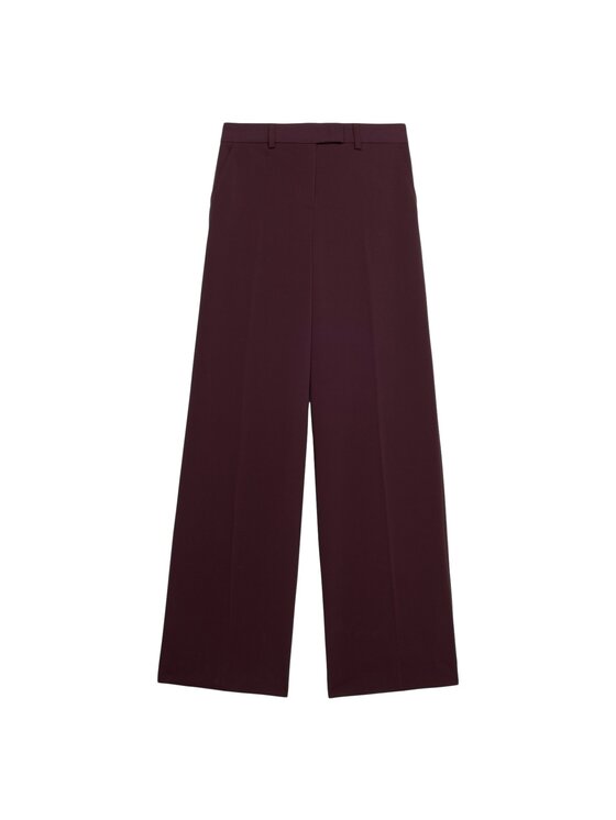 Oltre Oltre Spodnie materiałowe P010R108935N036 Bordowy Flare Fit