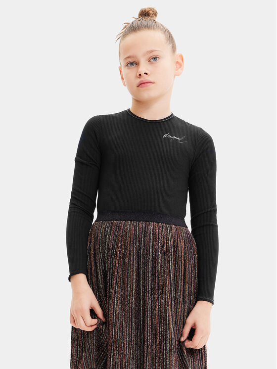 Desigual Desigual Vsakodnevna obleka 23WGVK14 Črna Regular Fit