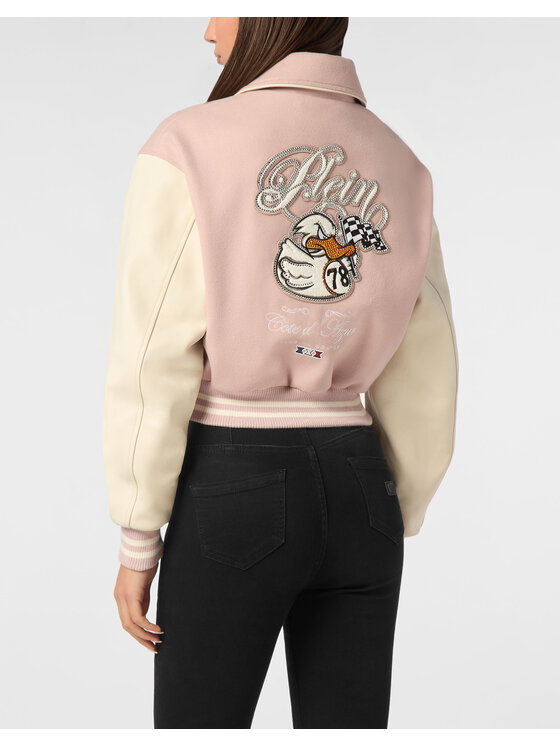 PHILIPP PLEIN PHILIPP PLEIN Kožená bunda 24273 Krémová