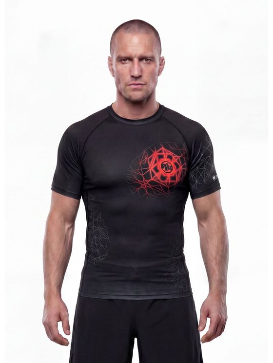 PITBULL PITBULL Koszulka techniczna RAY Czarny Regular Fit