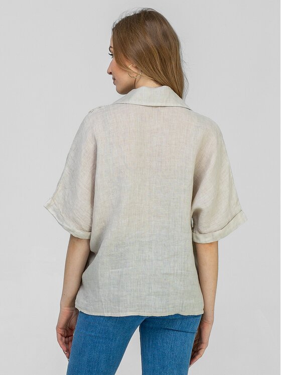 Perso Perso Blúzka CHCE265028F Béžová Regular Fit