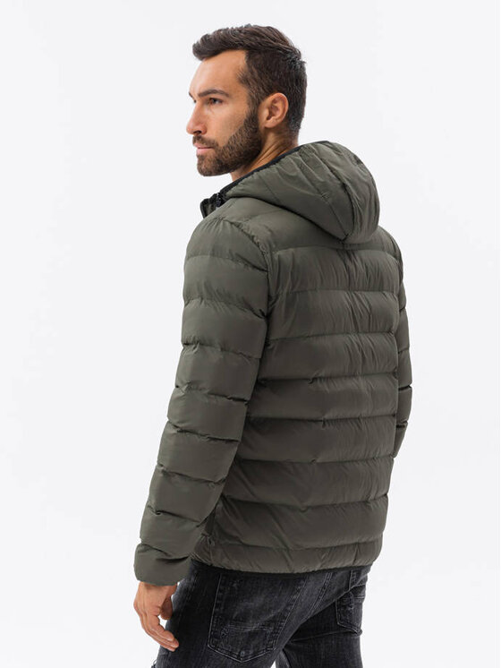Ombre Ombre Bunda pro přechodné období C451 Khaki Regular Fit