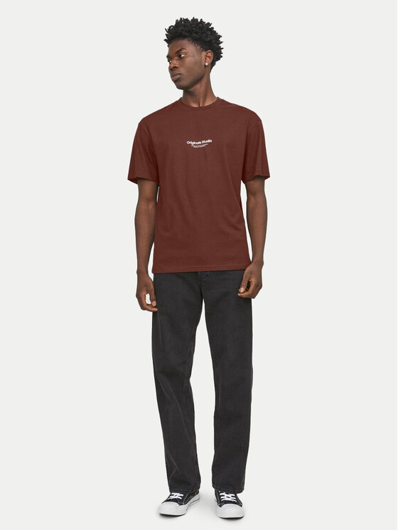 Jack&Jones Jack&Jones Majica Vesterbro 12240121 Rjava Relaxed Fit
