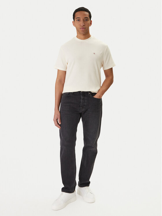 Calvin Klein Jeans Calvin Klein Jeans Tričko Waffle Badge LV04RD008G Béžová Regular Fit