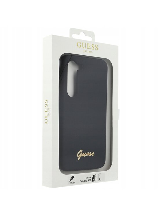 Guess Guess Etui na telefon Silicone Vintage Czarny
