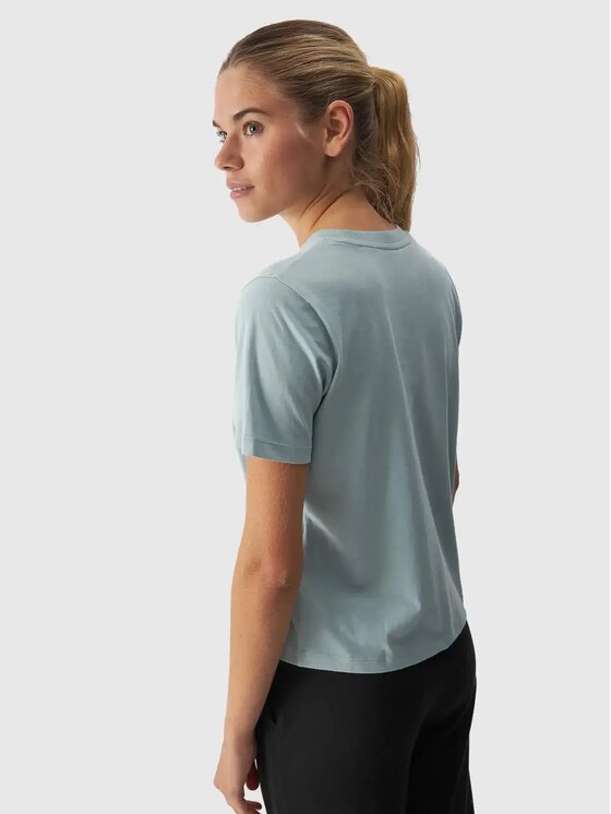 4F 4F T-Shirt 4FAW24TTSHF1650-47S Zielony Regular Fit