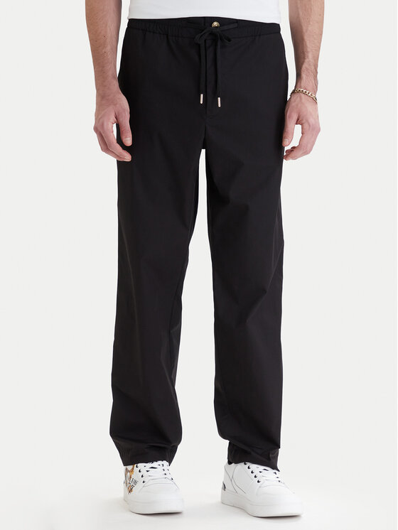 Versace Jeans Couture Versace Jeans Couture Medžiaginės kelnės 80GAA100 N0132 Juoda Regular Fit