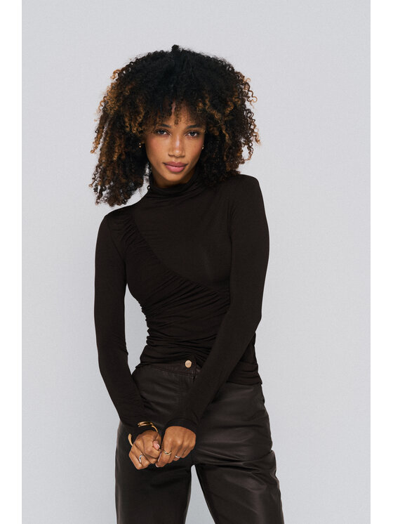 BENU BENU Bluzka AW25 Brązowy Regular Fit