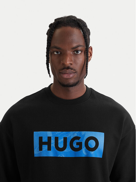 HUGO HUGO Mikina Nixalien 50560053 Čierna Regular Fit