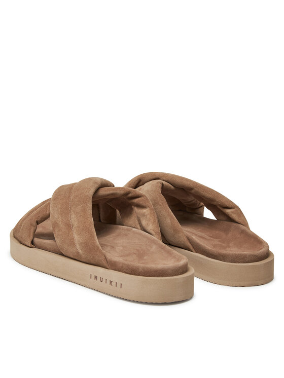 Inuikii Inuikii Klapki Suede Crossed 50102-500 Beżowy