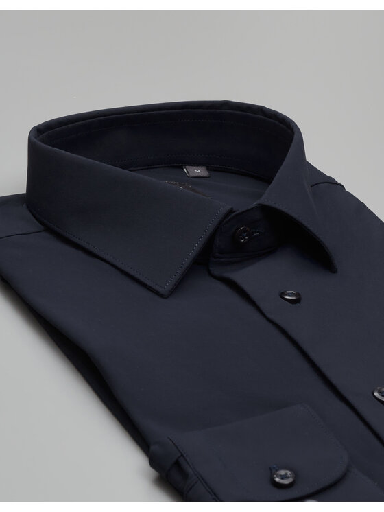 Borgio Borgio Koszula ateleta_00571 Granatowy Slim Fit