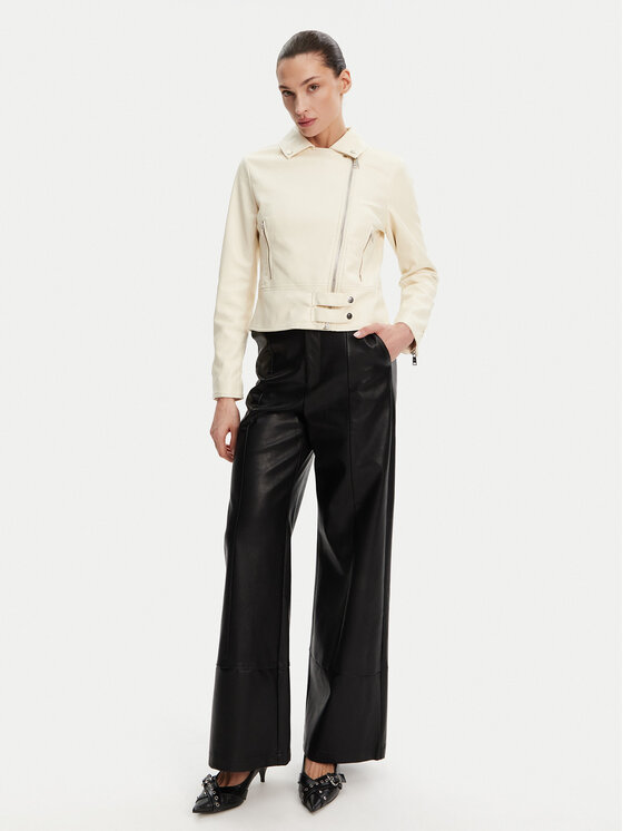 Rinascimento Rinascimento Giacca in similpelle CFC0119619003 Écru Regular Fit
