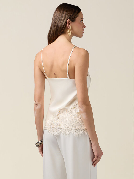 Oltre Oltre Bluzka 2502R003071N021 Biały Regular Fit