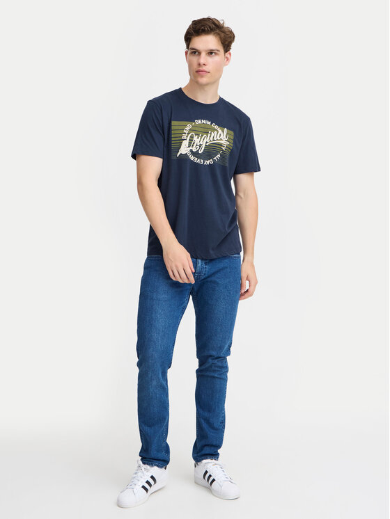 Blend Blend T-krekls 20717959 Tumši zils Regular Fit