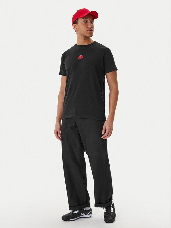 Kappa Kappa Marškinėliai 382J2QW Juoda Regular Fit