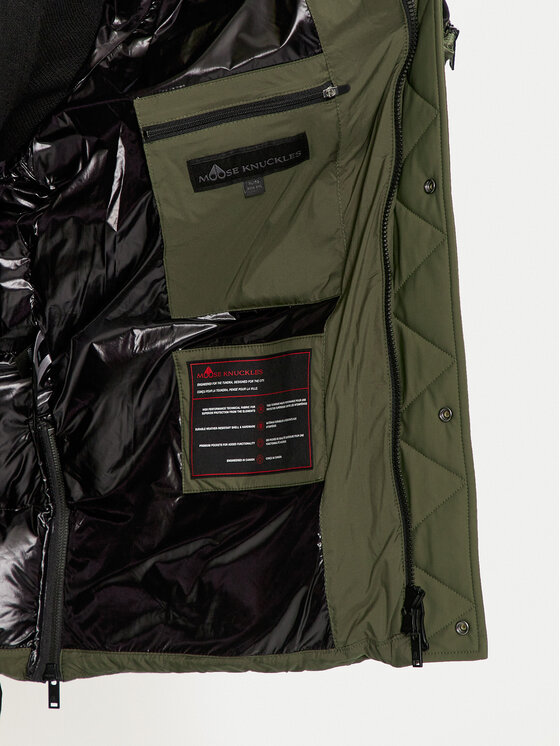 Moose Knuckles Moose Knuckles Vatovaná bunda M34MJ196 Zelená Regular Fit
