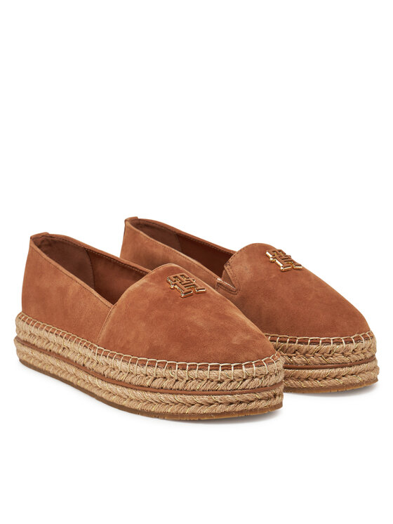 Tommy Hilfiger Tommy Hilfiger Espadryle Suede Platform Espadrille FW0FW08586 Brązowy