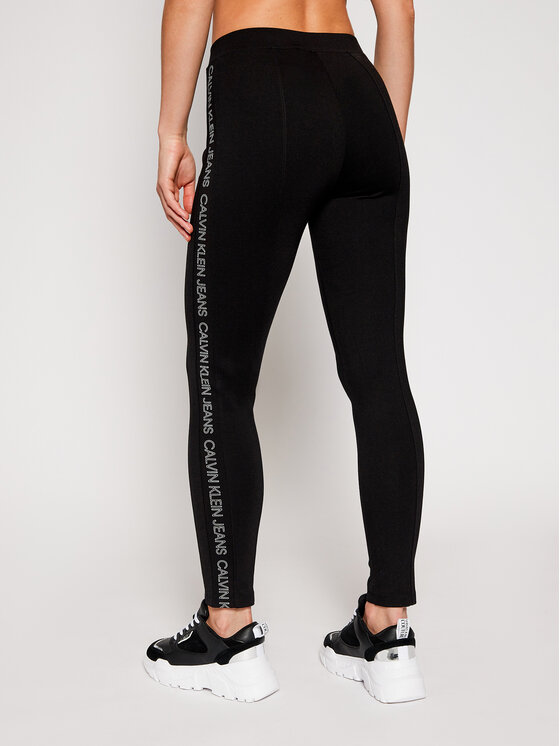 Calvin Klein Jeans Leggings J20J215125 Nero Slim Fit • Modivo.it