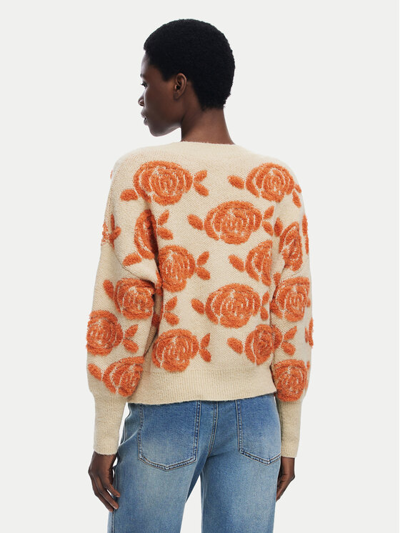 Desigual Desigual Кардиган Carter 25WWJF22 Бежов Relaxed Fit